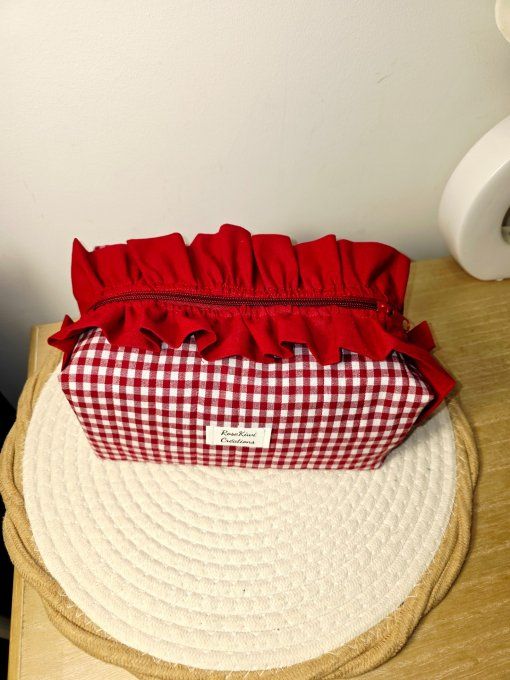 Trousse de toilette Vichy Bordeaux 