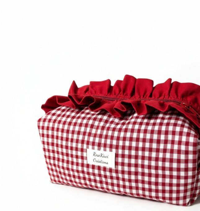 Trousse de toilette Vichy Bordeaux