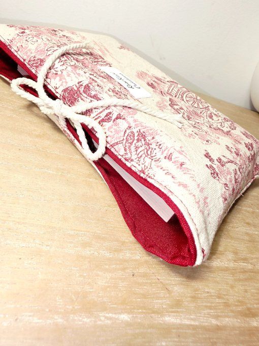 Pochette à livres vintage bordeaux