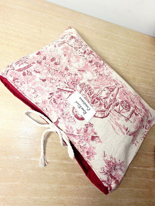 Pochette à livres vintage bordeaux