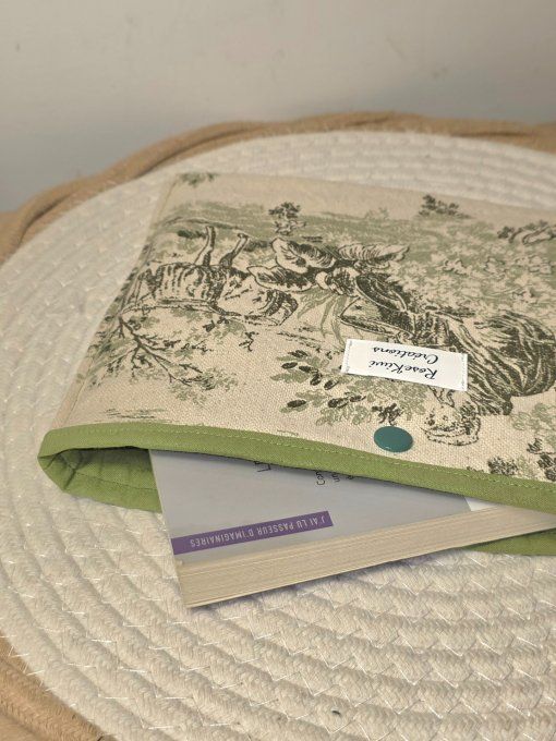 Pochette à livre Vintage en toile de Jouy