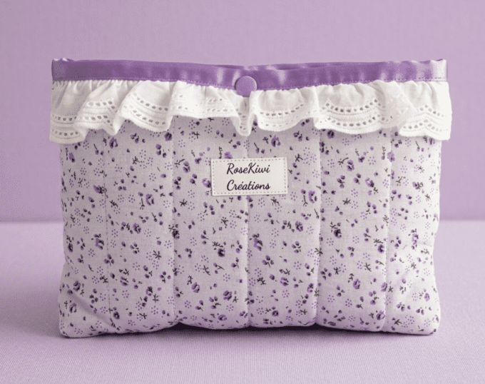 Pochette à livre molletonnée Lavande