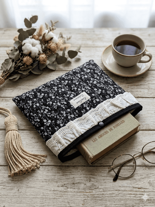 Pochette à livre en coton Fait Main