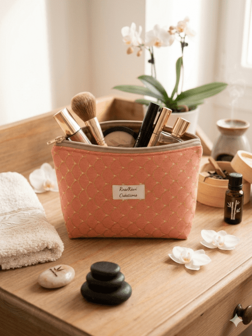 Trousse MakeUp Rose Saumon
