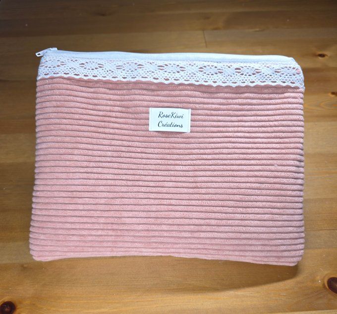 Pochette "Mona" rose poudré