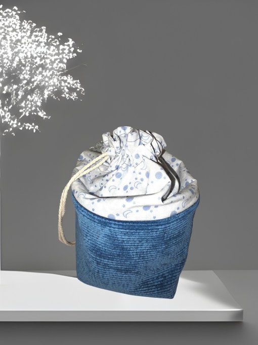 Le panier pochon et ses 8 lingettes démaquillantes "nuit étoilée"