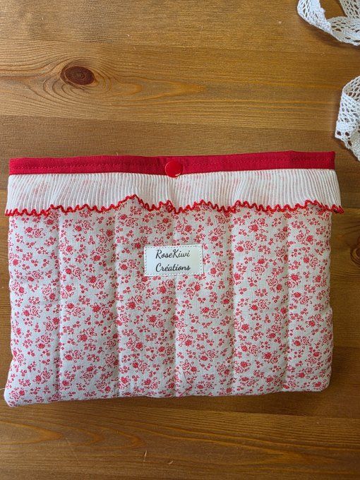 Pochette à livre rouge et blanc