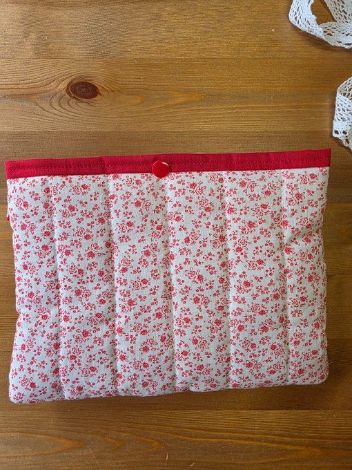 Pochette à livre rouge et blanc