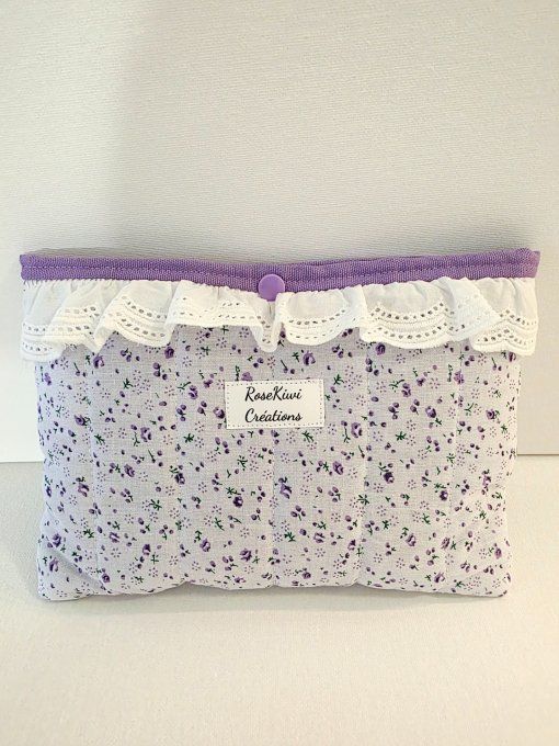 Pochette à livre molletonnée Lavande